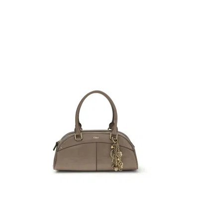 Chloé Calf Leather Bos Taurus Women's Handbag In Gray