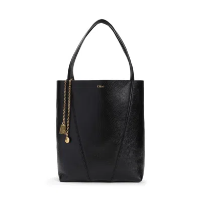 Chloé Black Spin Tote Bag
