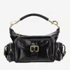 Chloé Camera Medium Shoulder Bag In Croc-embossed Calfskin In Black