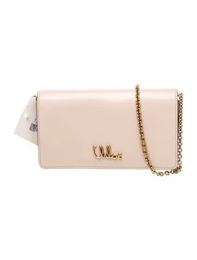 Pre-owned Chloé Calfskin Clutch 2025 In Neutral