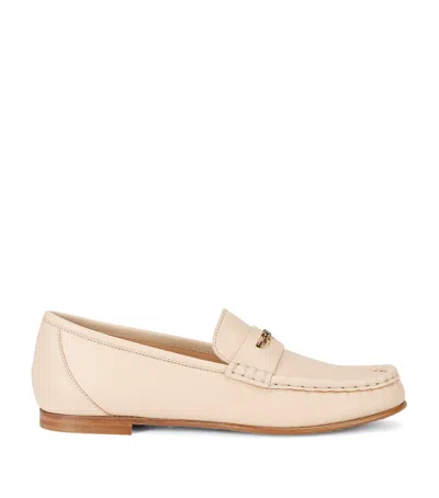 Chloé Calfskin Loafers In Sand