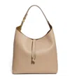 Chloé Marcie Small Hobo Bag In Grained Calfskin In Brown