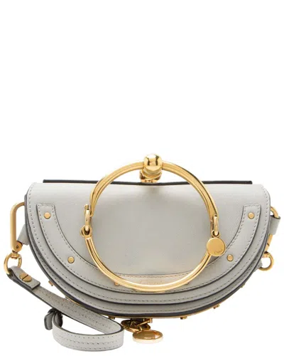 Pre-owned Chloé Calfskin Nile Minaudiere Small Bracelet Bag (authentic Pre-loved)