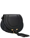 Chloé Calfskin Small Marcie Saddle Bag In Black