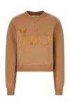 Chloé Generous Logo Print Sweatshirt In Brushnude