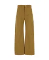 CHLOÉ CHLOÉ CAMEL COTTON WIDE-LEG PANT