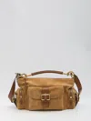 Chloé Structured Brown Clay Calfskin Crossbody Bag With Golden Details