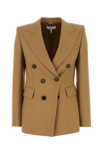 CHLOÉ CAMEL WOOL BLAZER