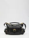 Chloé Camera Medium Shoulder Bag In Croc-embossed Calfskin In Black