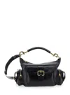 Chloé Camera Medium Shoulder Bag In Croc-embossed Calfskin In Black