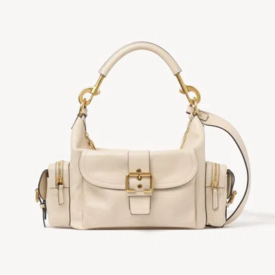 CHLOÉ CAMERA BAG IN SHINY LEATHER BEIGE SIZE ONESIZE 100% BUBALUS BUBALIS, FARMED, COO ITALY