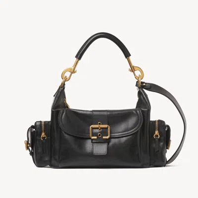 Chloé Sac Camera Bag En Cuir Brillant Femme Noir Taille Onesize 100% Bubalus Bubalis, Farmed, Coo Italy In Black