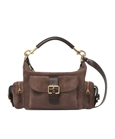 Chloé Camera Bag In Suede Leather In Brown