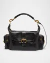 Chloé Chloè Shiny Leather Camera Bag In Black