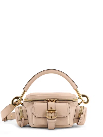 Chloé Camera Bag Leather Shoulder Bag In Sand
