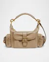 Chloé Camera Natural Shiny Leather Bag In Boyish Brown