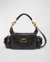 Chloé Camera Bag Medium In Natural Shiny Calfskin In Black