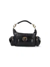 Chloé Camera Bag Black Shoulder Bag With Logo Buckle And Removable Handle In Leather Woman In Black