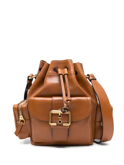 Chloé Camera Bucket Bag In Brown