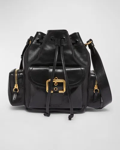 CHLOÉ CAMERA BUCKET CROSSBODY BAG IN SHINY CALFSKIN