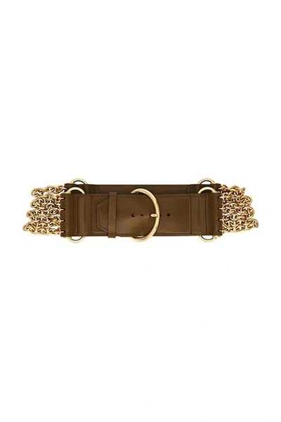 Chloé Camera Chain Belt In Brown