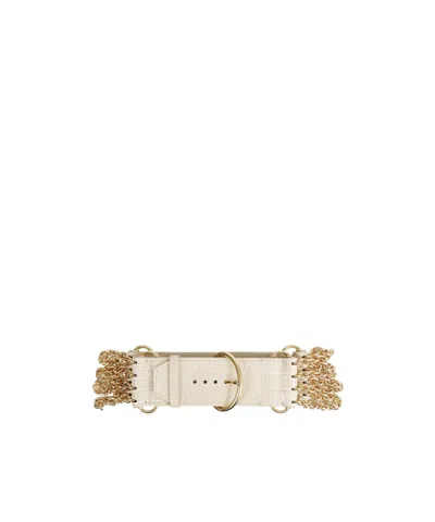 CHLOÉ CAMERA CROC-EFFECT CHAIN BELT