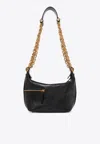 Chloé Sac Porté Épaule Camera Chain En Cuir Brillant Femme Noir Taille Onesize 100% Bubalus Bubalis, Farme In Black