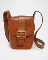 Chloé Camera Crossbody Bag In Natural Shiny Buffalo Leather In Clay Brown