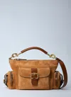 Chloé Chloe Women Camel Suede Medium Camera Bag Handbag In Beige