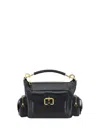 Chloé Chloe Women Petrol Blue Leather Camera Bag Handbag In Black