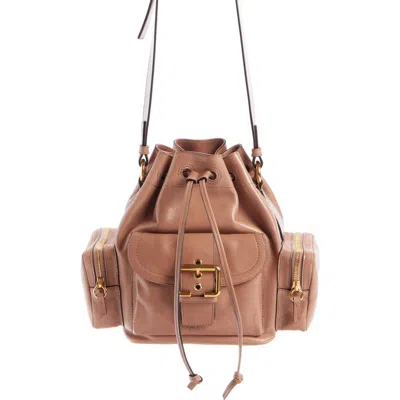 Chloé Camera Leather Bucket Bag In Woodrose