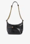 Chloé Sac Porté Épaule Camera Chain En Cuir Brillant Femme Noir Taille Onesize 100% Bubalus Bubalis, Farme In Black