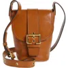 Chloé Mini Leather Saddle Bag In 26m Clay Brown