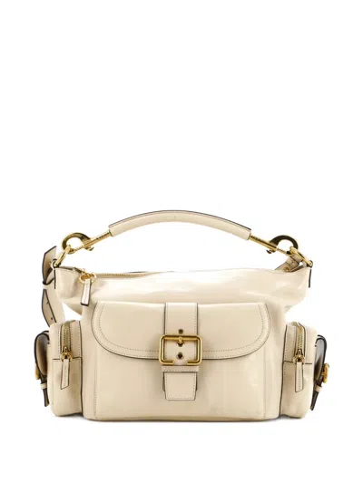 Pre-owned Chloé Camera Leather Medium Shoulder Bag In Neutral