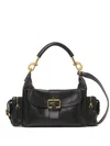 Chloé Camera Bag Medium In Natural Shiny Calfskin In Black