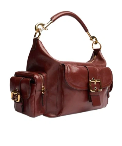 Chloé Camera Shiny Leather Shoulder Bag In Red