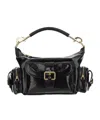 Chloé Shiny Leather Camera Bag In Black