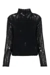 Chloé A Well-fitting Small High-necked Sweater In Black