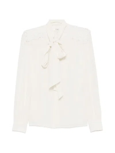 Chloé Camicia In Seta "classic Shirt" In White