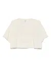 Chloé Biologic Cotton T-shirt With Frontal Logo Patch In Beige