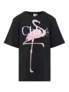 Chloé Women Black Crewneck T-shirt With Maxi Logo Print On The Front In Cotton Woman In Black