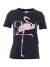 Chloé Women Black Crewneck T-shirt With Maxi Logo Print On The Front In Cotton Woman In Black