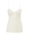 Chloé Women Ivory Washed Silk Satin And Lace Camisole Top In White