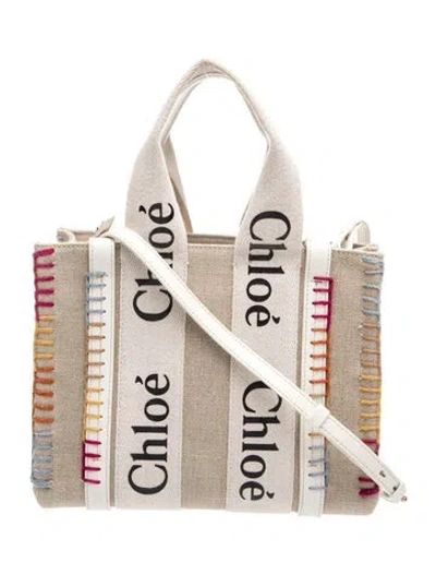 Pre-owned Chloé Canvas Bucket Bag In Neutral
