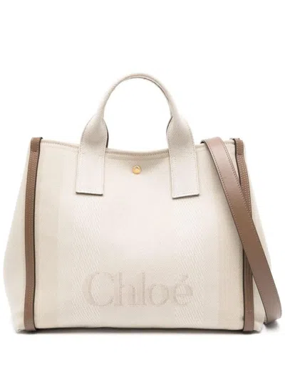 Chloé Canvas Carry Tote Bags