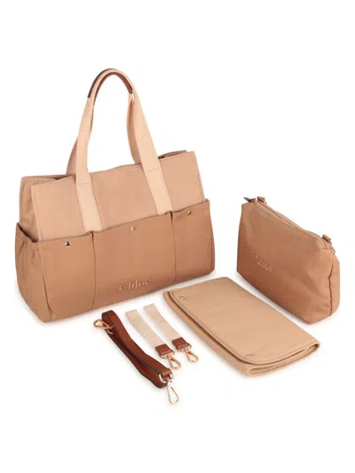 Chloé Canvas Changing Bag In Brown