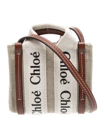 Pre-owned Chloé Canvas Crossbody Bag In Neutral