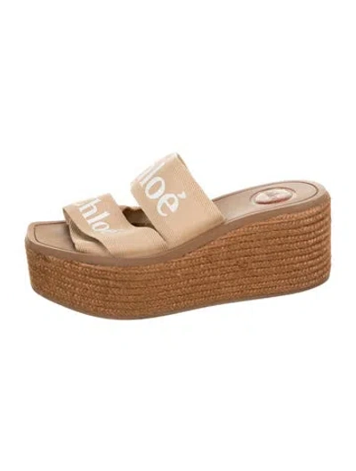 Pre-owned Chloé Canvas Espadrilles In Brown