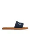 Chloé Girls Denim Slides In Navy