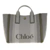 Chloé Canvas Medium ' Carry' Tote Bag In Green